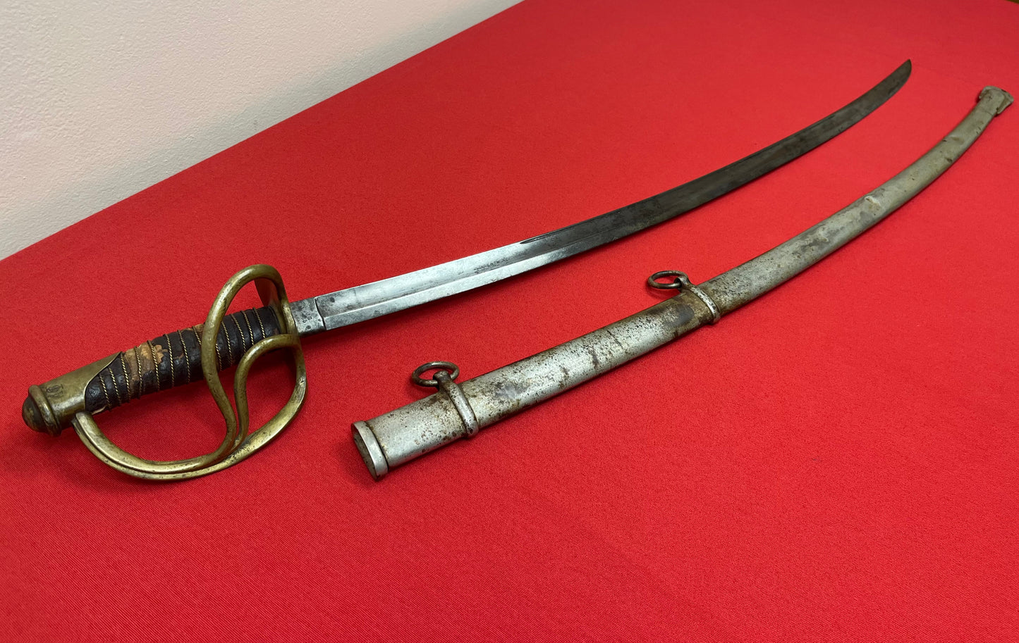 SCARCE - U.S. MODEL 1860 LIGHT CAVALRY SABER & SCABBARD BY - C. ROBY