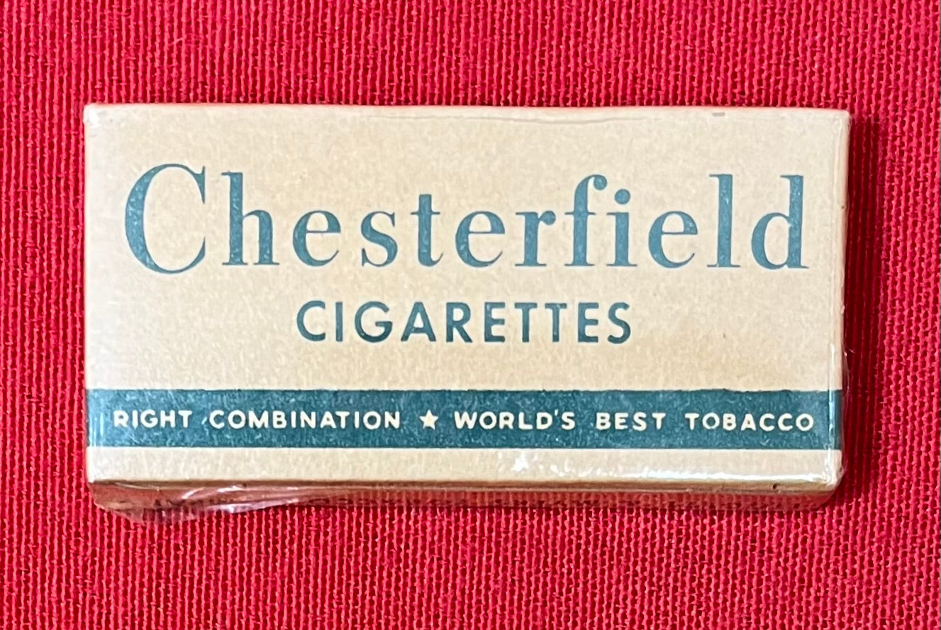 ORIGINAL WWll U.S. ISSUED CHESTERFIELD CIGARETTES K-RATION PACK