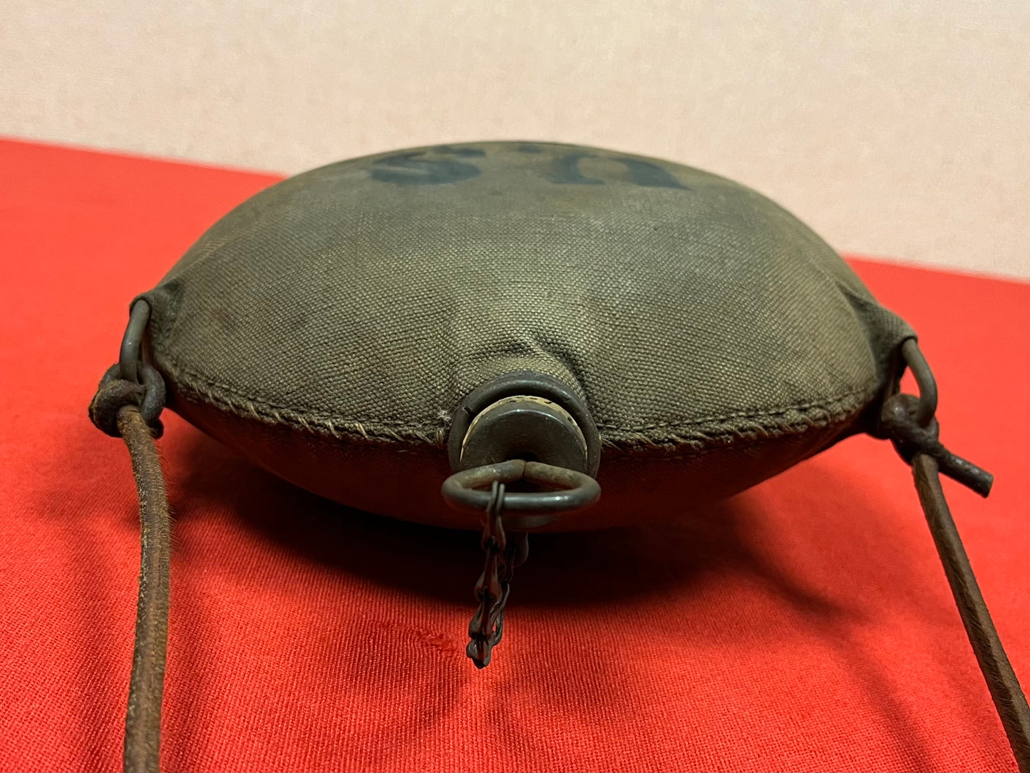 Original U.S. Indian Wars M1878 Canteen & Leather Shoulder Strap