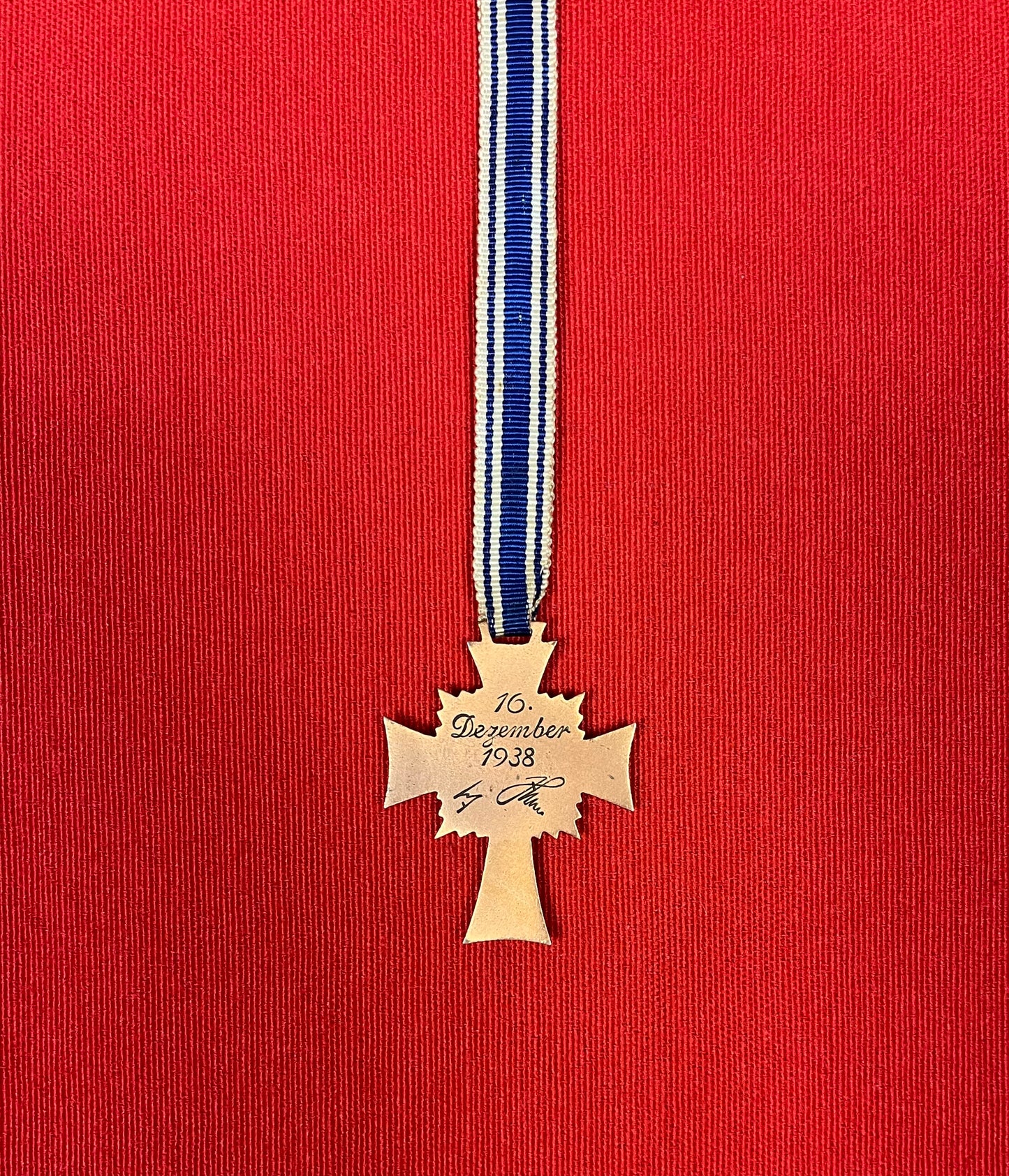 WWII Era German Mother’s Cross (Ehrenkreuz der Deutschen Mutter) In Bronze