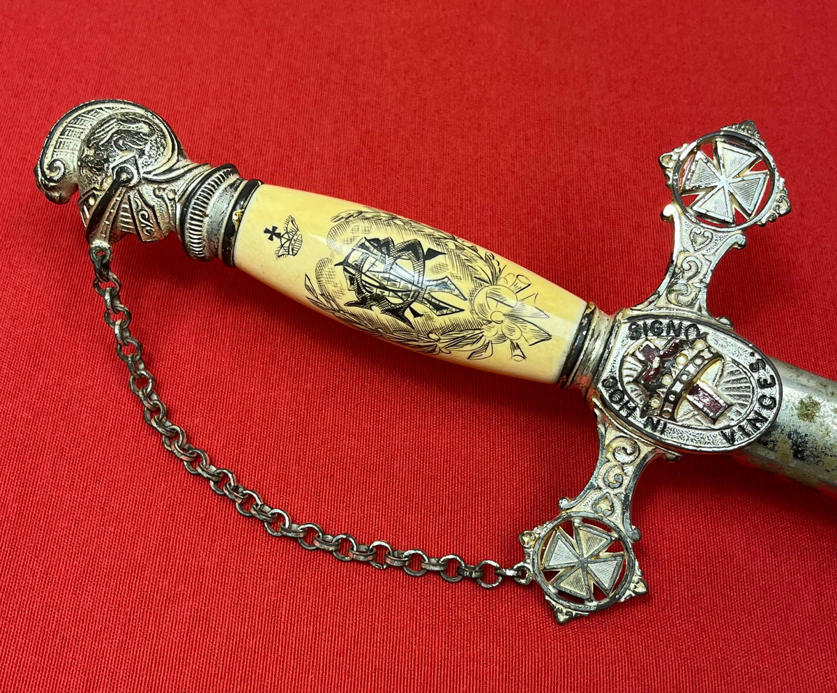 C. 1890 Knights Templar Fraternal Order Sword (Named & Engraved) by M.C. Lilley