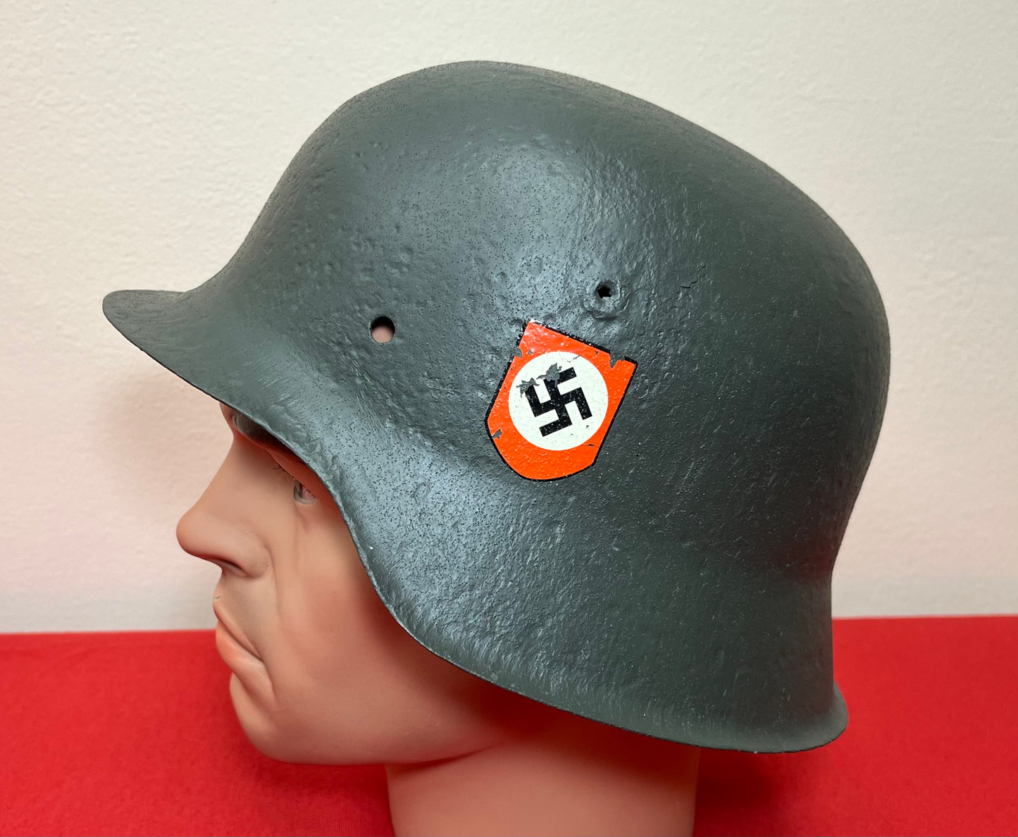 Original WWII M1940 German Army Helmet Relic W/ Added Insignia