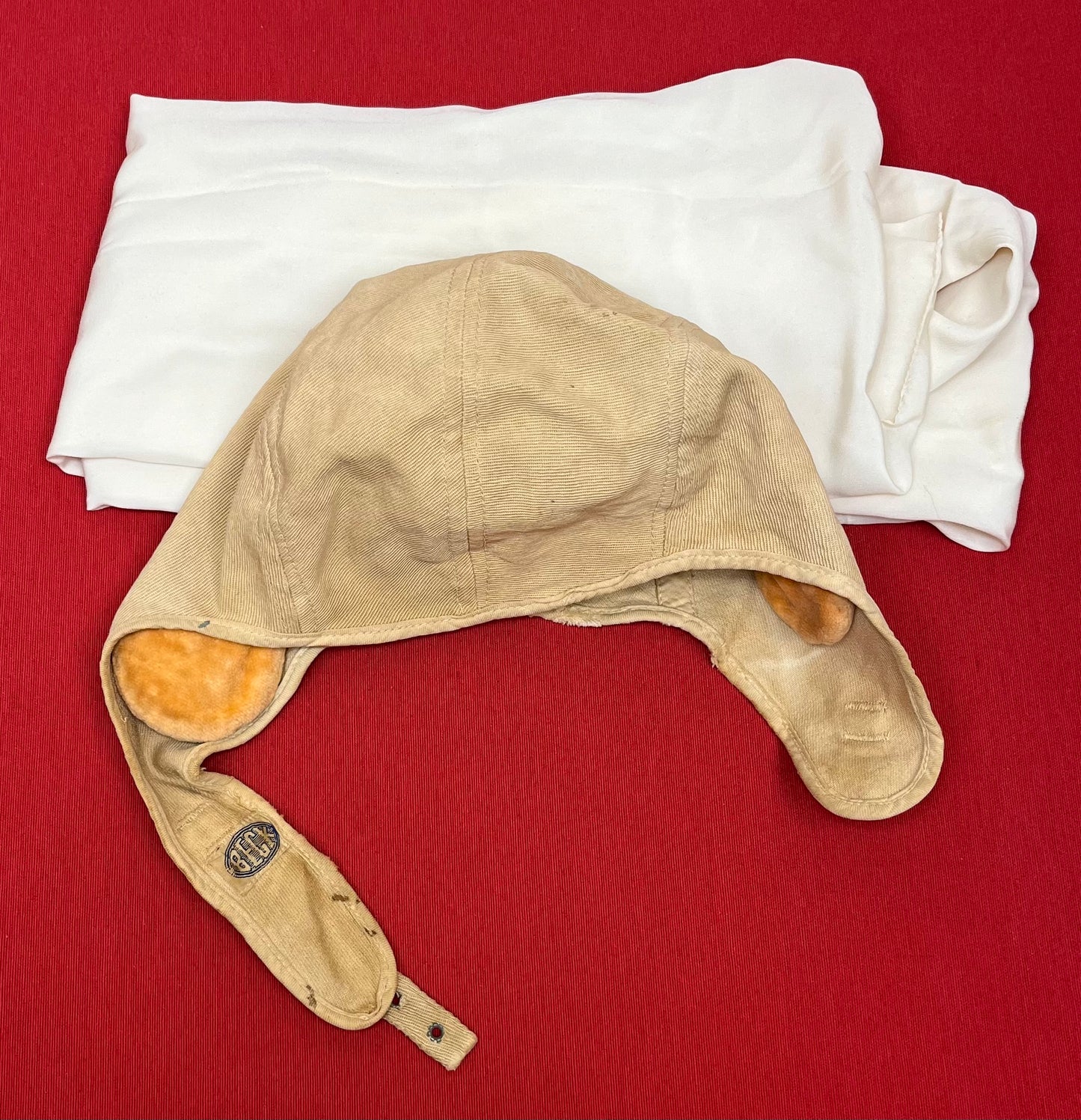 WW2 ERA U.S. NAVY MK-1 AVIATOR GOGGLES CAP & SCARF