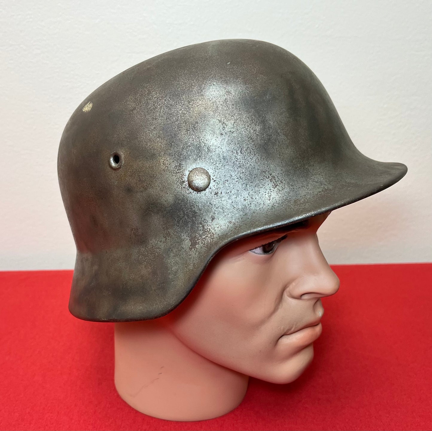 Original WWII M1940 German Army Helmet W/ Liner & Name