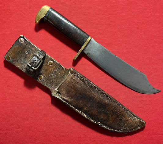 WW2 U.S Fighting Knife "Bowie Style" Theater Made with Named Scabbard