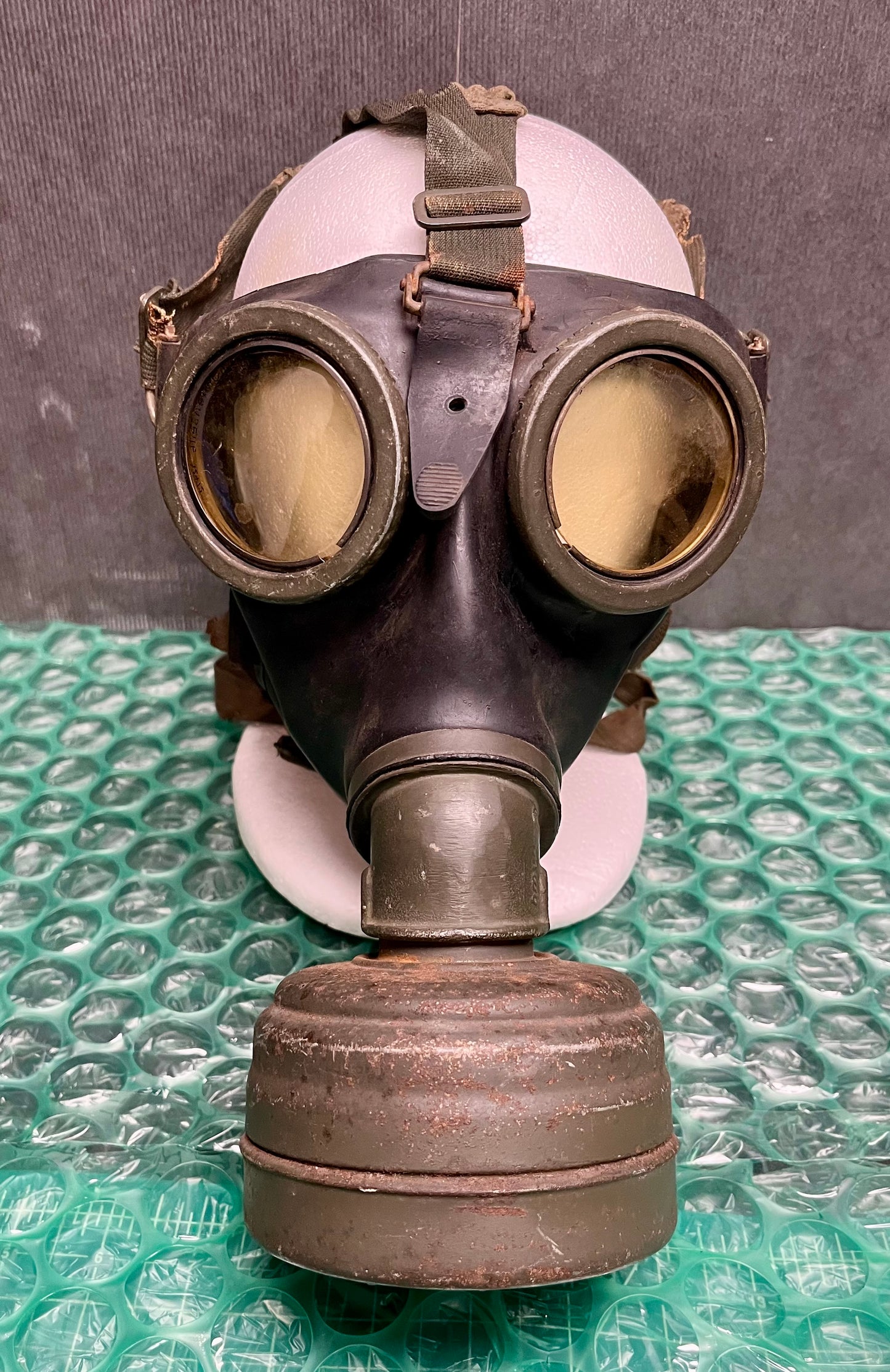 Original WWII German M38 Gas Mask w/ Filter & Canister