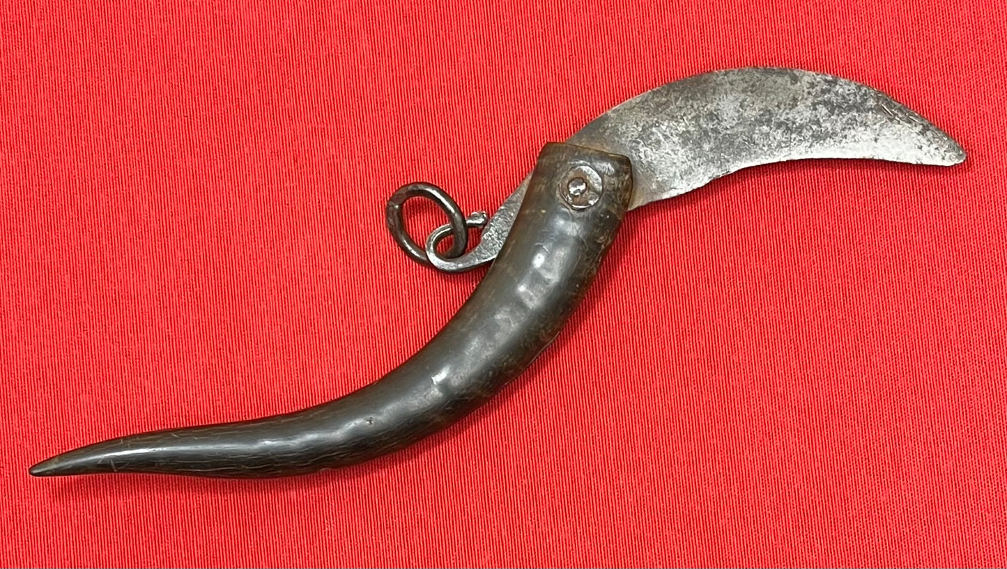 Pre-Civil War Folding Knife W/ Horn Handle