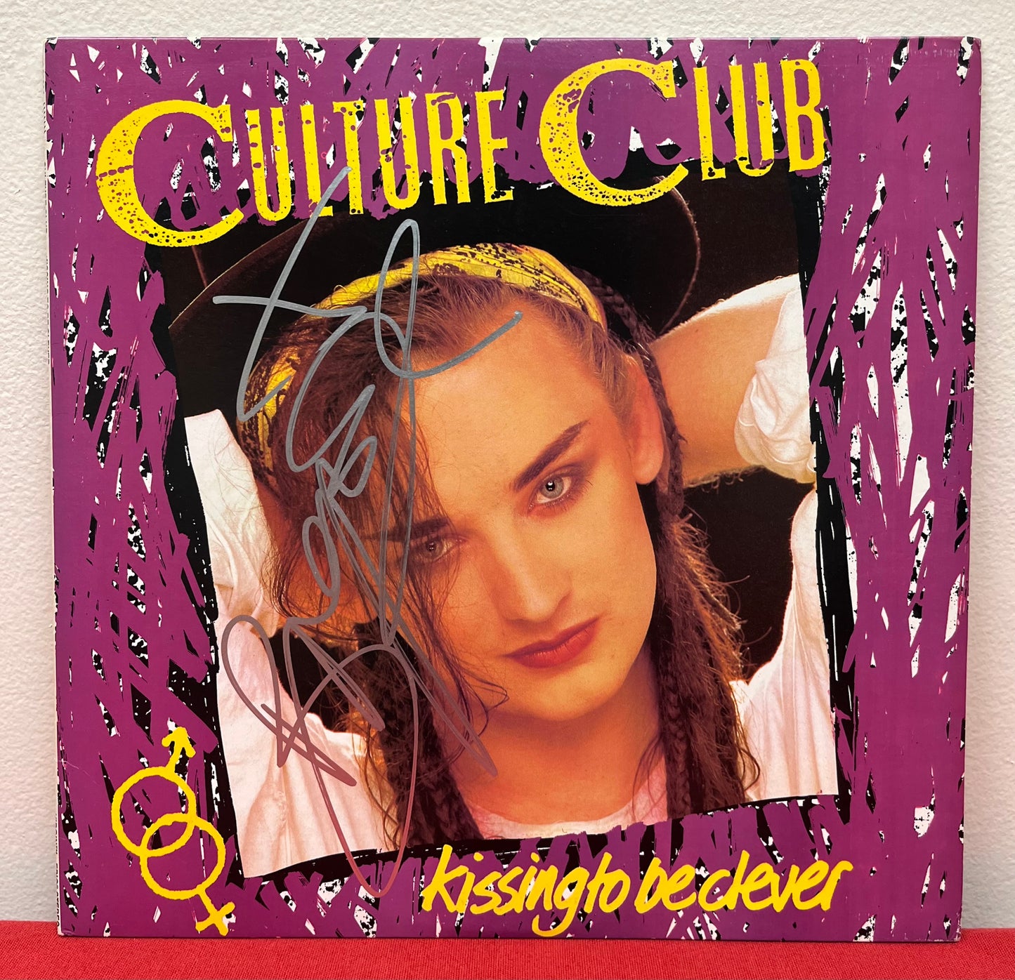 Culture Club - Boy George Signed Vinyl LP Kissing To Be Clever 1982