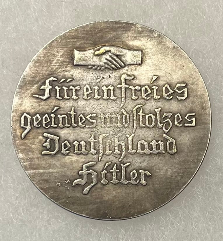 WW2 German Hitler's Election Medal - Reich Chancellor