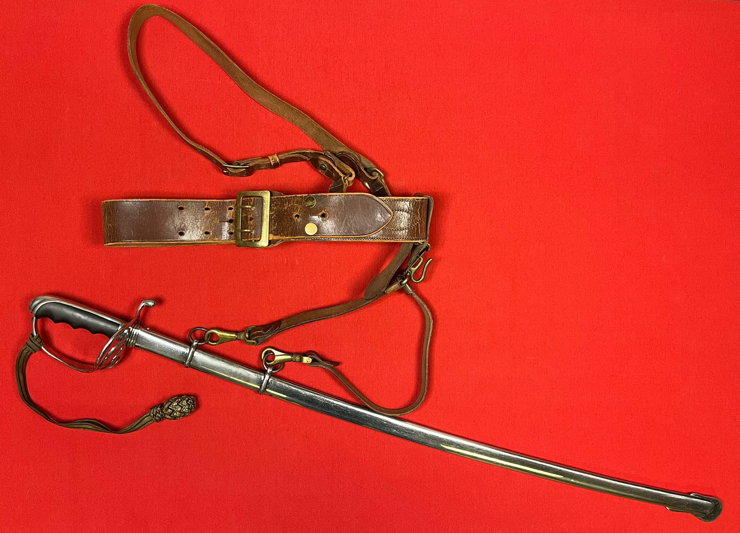 PRE-WW2 U.S. M1902 Officer’s Sword W/ Hanger & Belt ￼