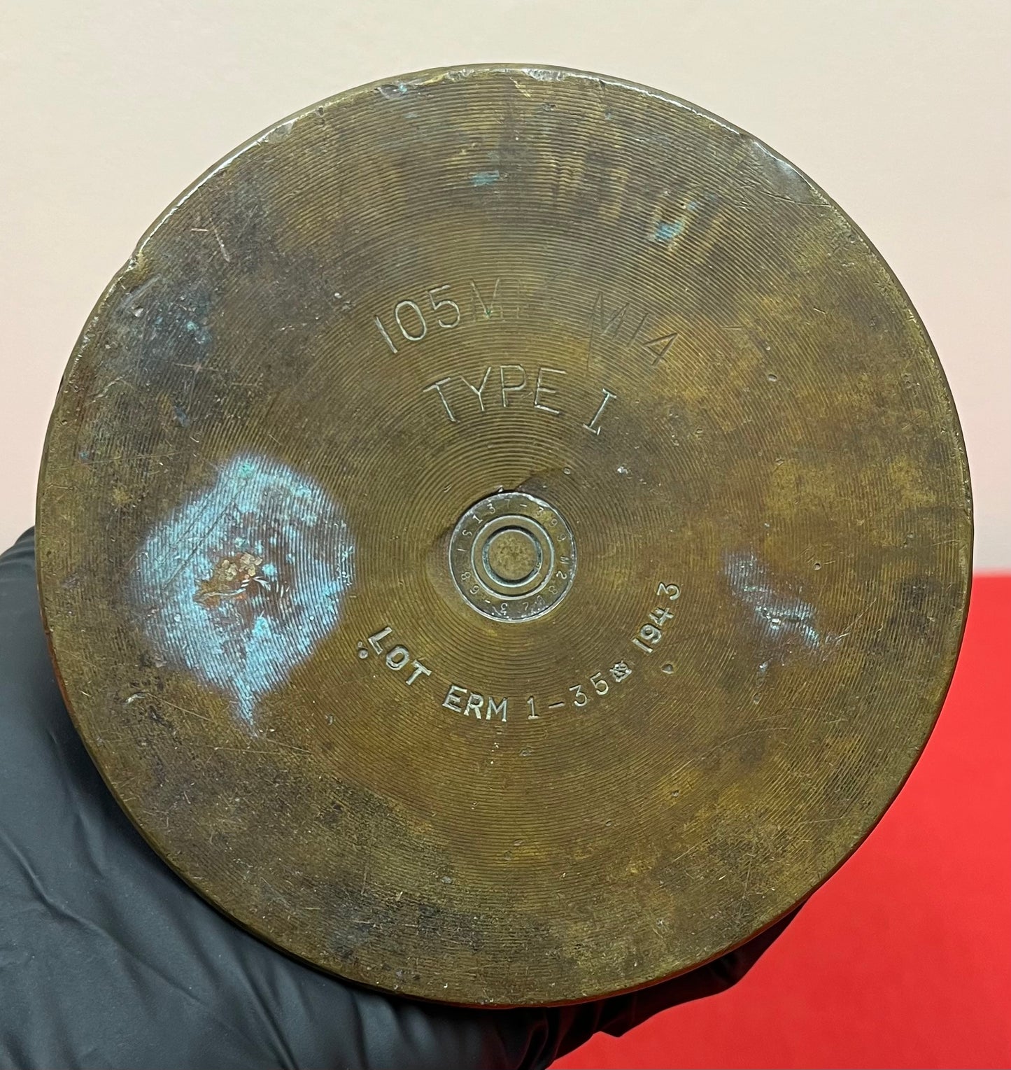 WW2 U.S. 105MM HOWITZER ARTILLERY SHELL (TRENCH ART) VASE - LARGE