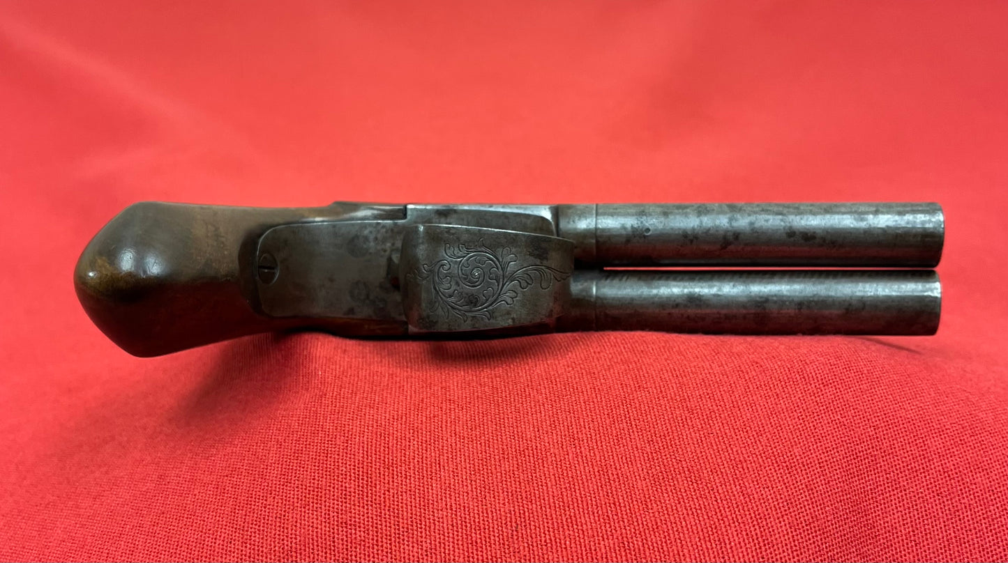 Civil War Era Belgian Double Barrel Percussion Boot Pistol Circa 1850-60
