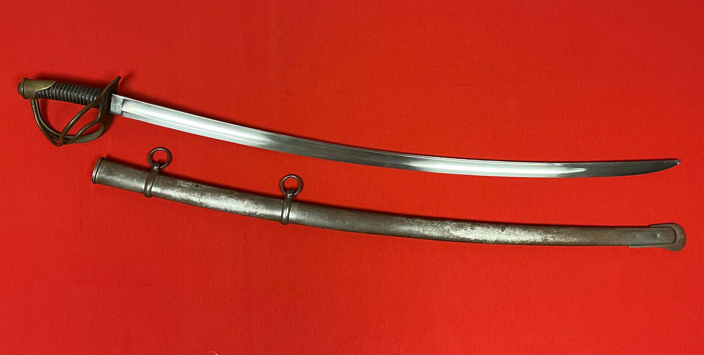 Authentic M1840 U.S. Civil War "Wrist Breaker" Heavy Cavalry Saber/Sword by W. Clauberg Solingen