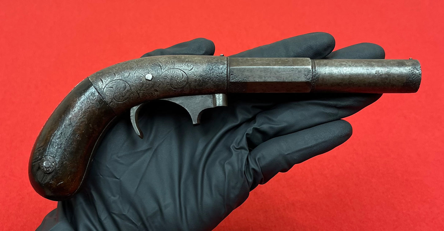 Original U.S. Civil War Era Bacon & Co .34cal Underhammer Rifled Percussion Boot Pistol Circa 1855 Scarce 57 of 500