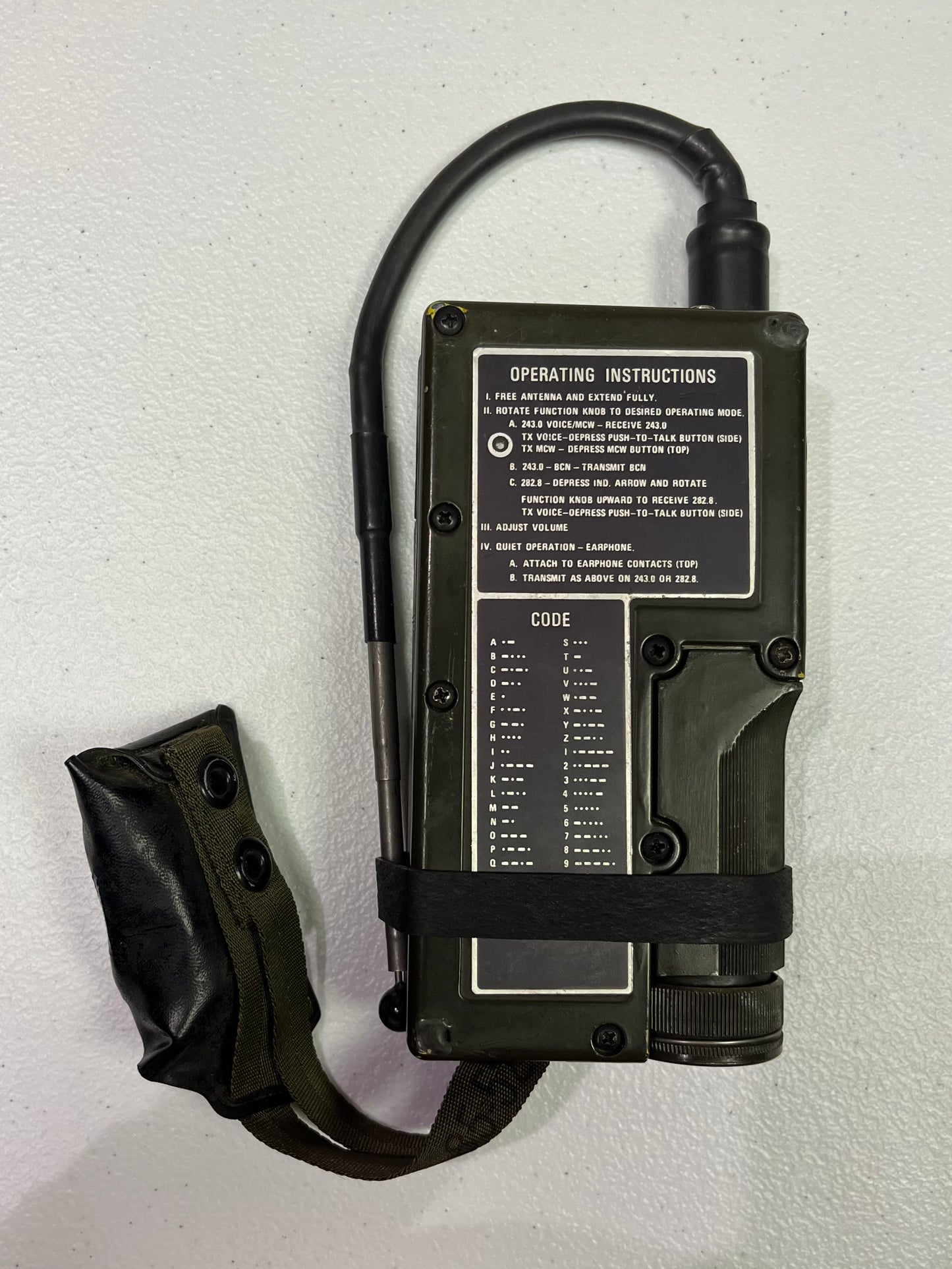 U.S. MILITARY AN/PRC-90 SURVIVAL "DOWNED PIlOTS” RADIO