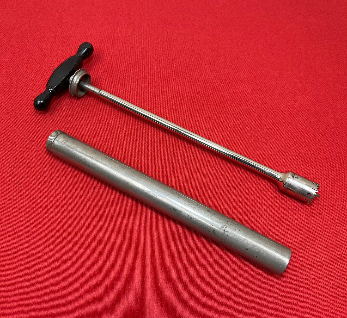 1800’s Obstetric Trephine Trepanning Drill W/ Wooden Handle-Antique Medical Equipment