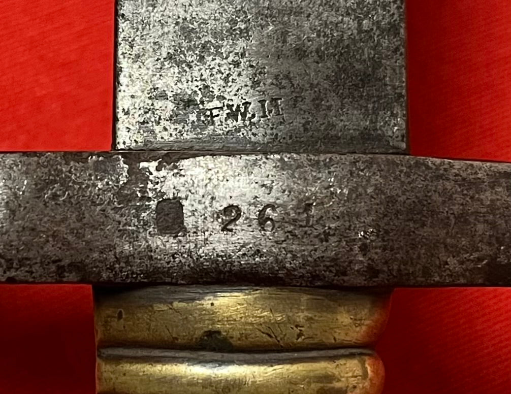 M1842 “YATAGHAN” SABER BAYONET BY F.W.H - CIVIL WAR IMPORT