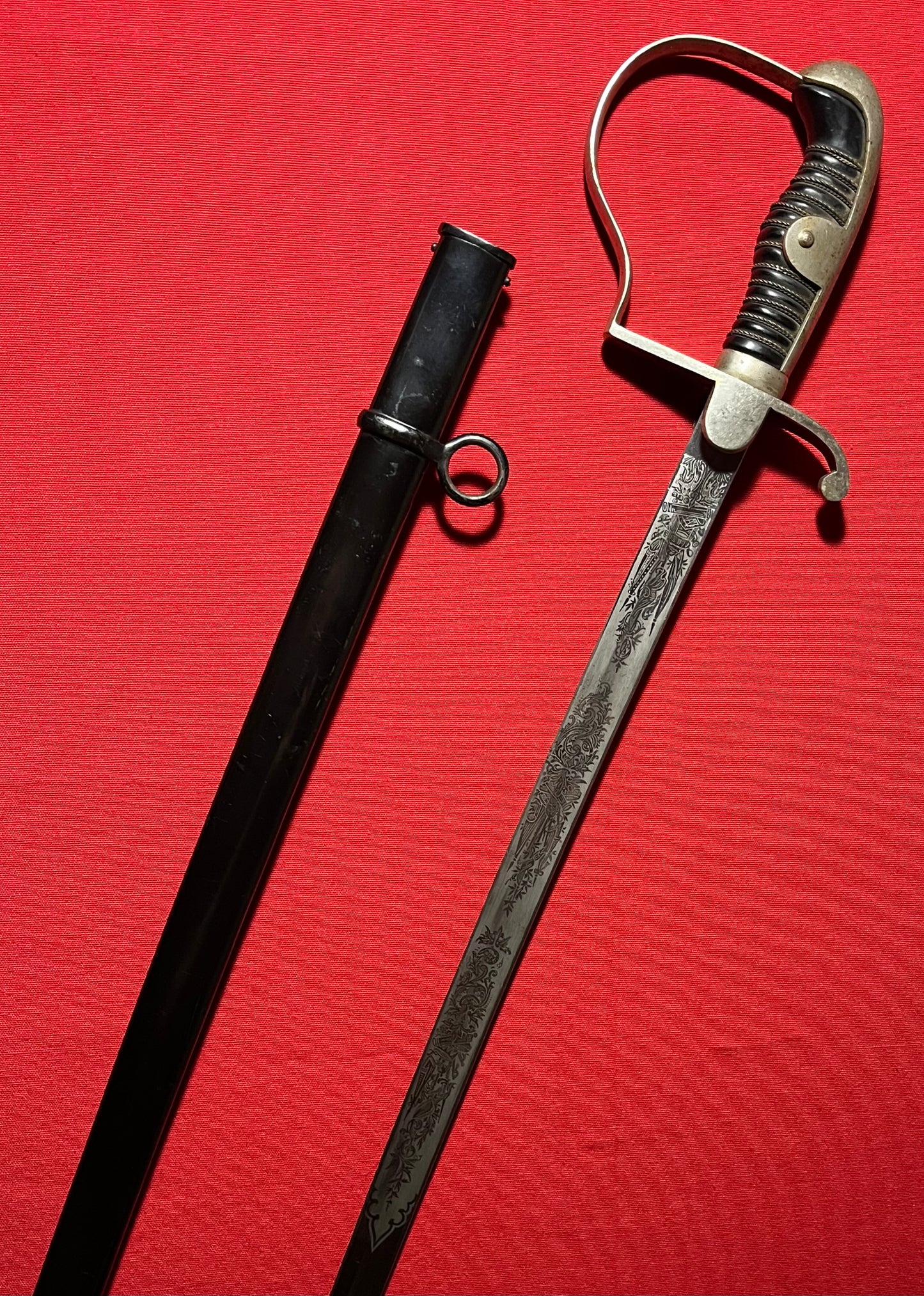 WW1 Imperial German Sword / Maker W.K & C / Engraved Blade - MUST SEE!!!