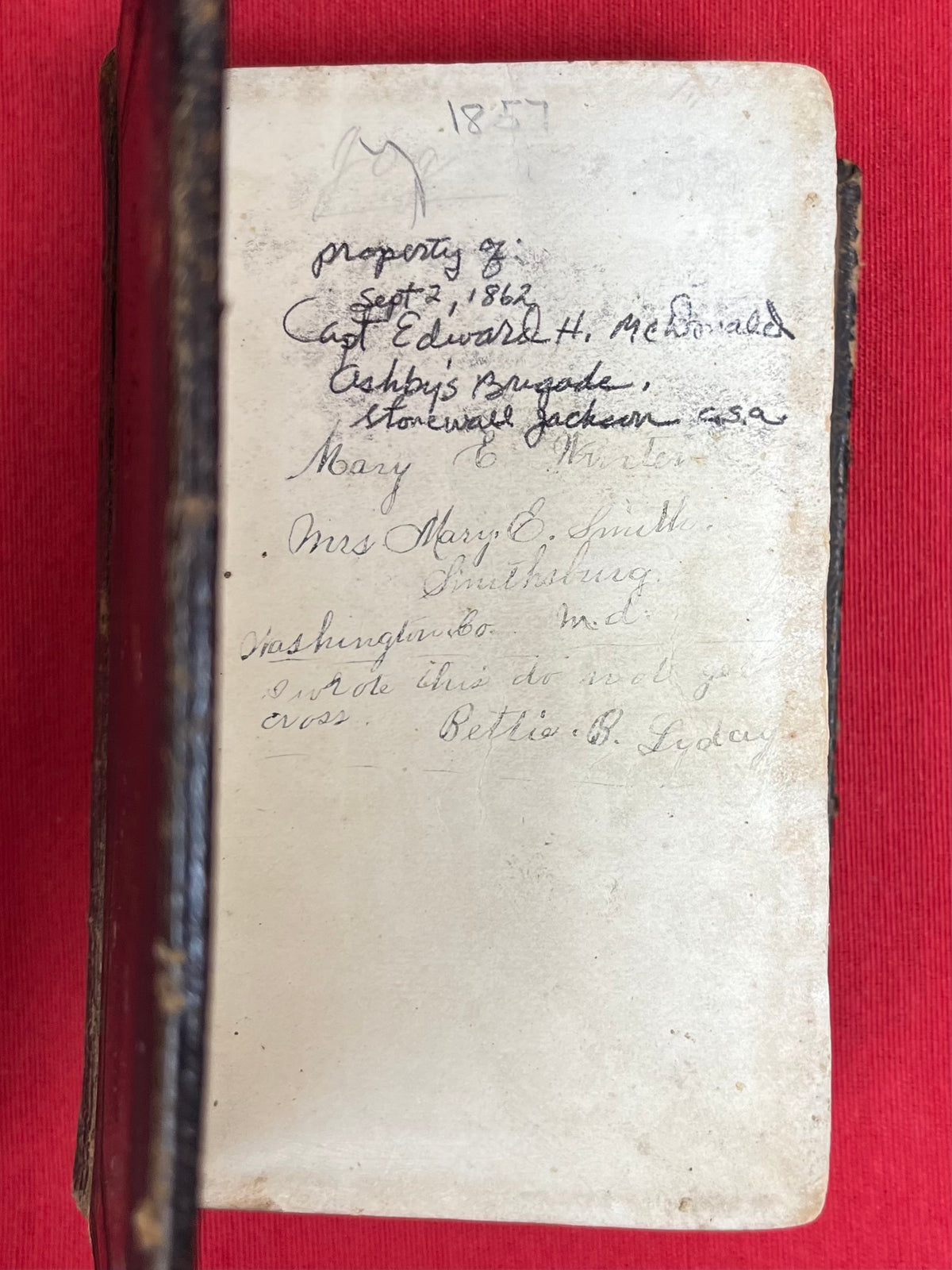 Civil War Bible Personally Owned by Maj. Edward H. McDonald of the 11TH VA C.S.A. - Gettysburg & Antietam