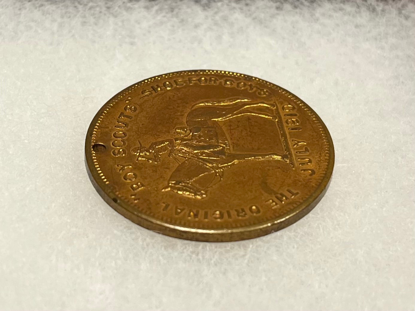 1910 Boyscouts of America “Swastika” Advertising Token Scarce (Shoe For Boys) Excelsior Shoe Co.