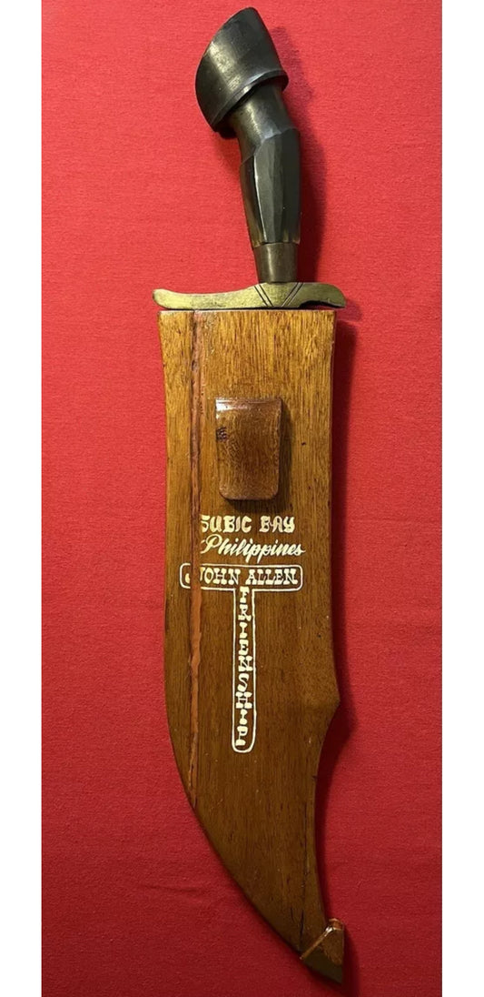 WW2 Philippines Dagger-Machete “Dedicated” by Native Bring-back Theater Made / MASSIVE 2.5 FT
