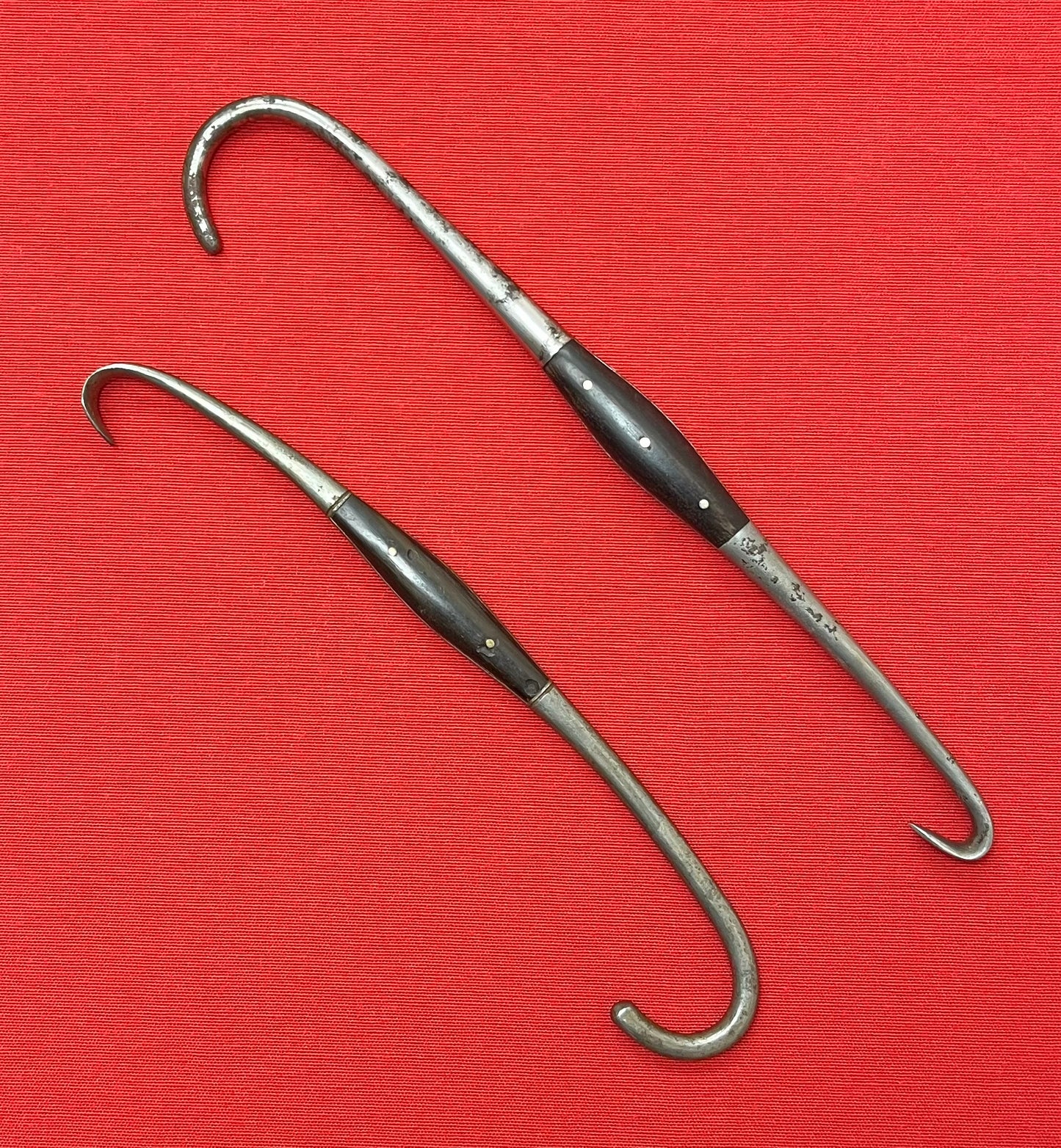C.1855 Obstetric (Child Delivery) Blunt Hook & Crochet Set-Ferris & Co. Bristol
