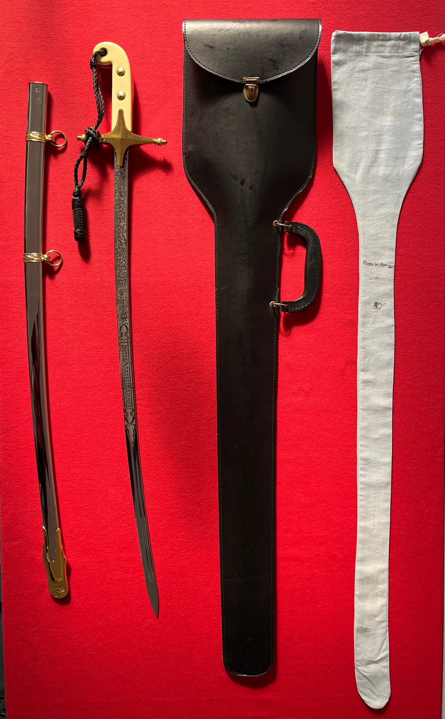 U.S Marine Corps Officer's Mameluke Sword by H.H Hilborn-Hamburger - German Made
