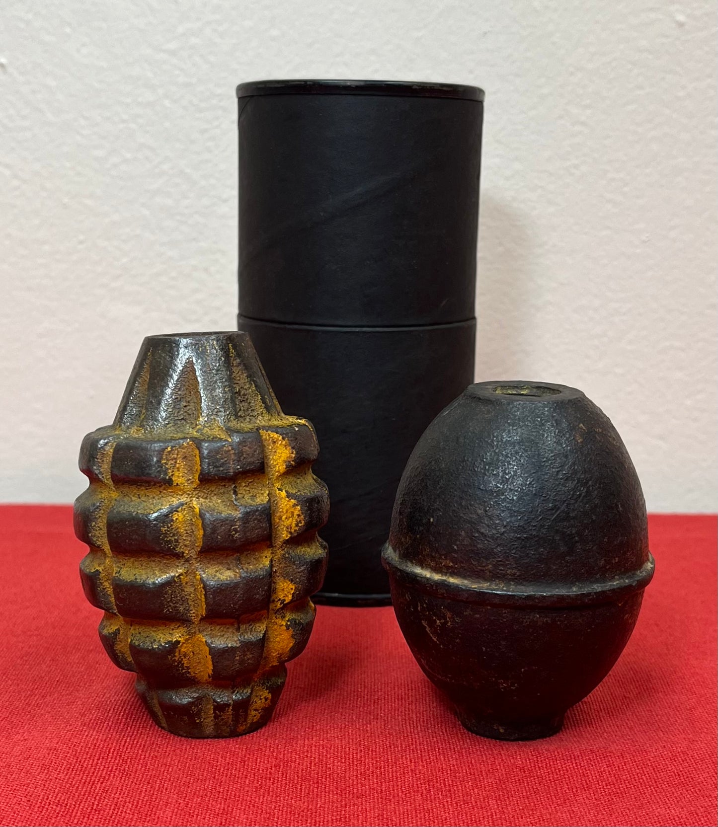 Authentic U.S. MkII Pineapple & M62 RFX55 (Inert) Practice Grenades W/ Tube
