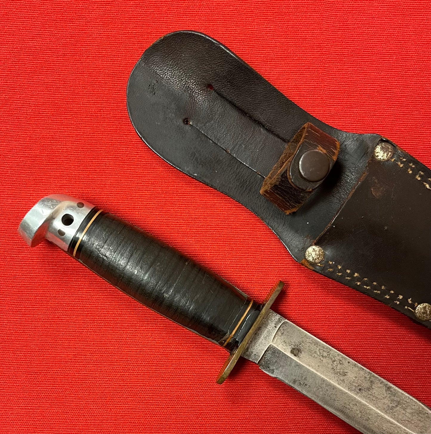 WW2 ERA WESTERN G -46 "SHARK" FIGHTING KNIFE BOULDER COLO. PAT.NO.1.367.470