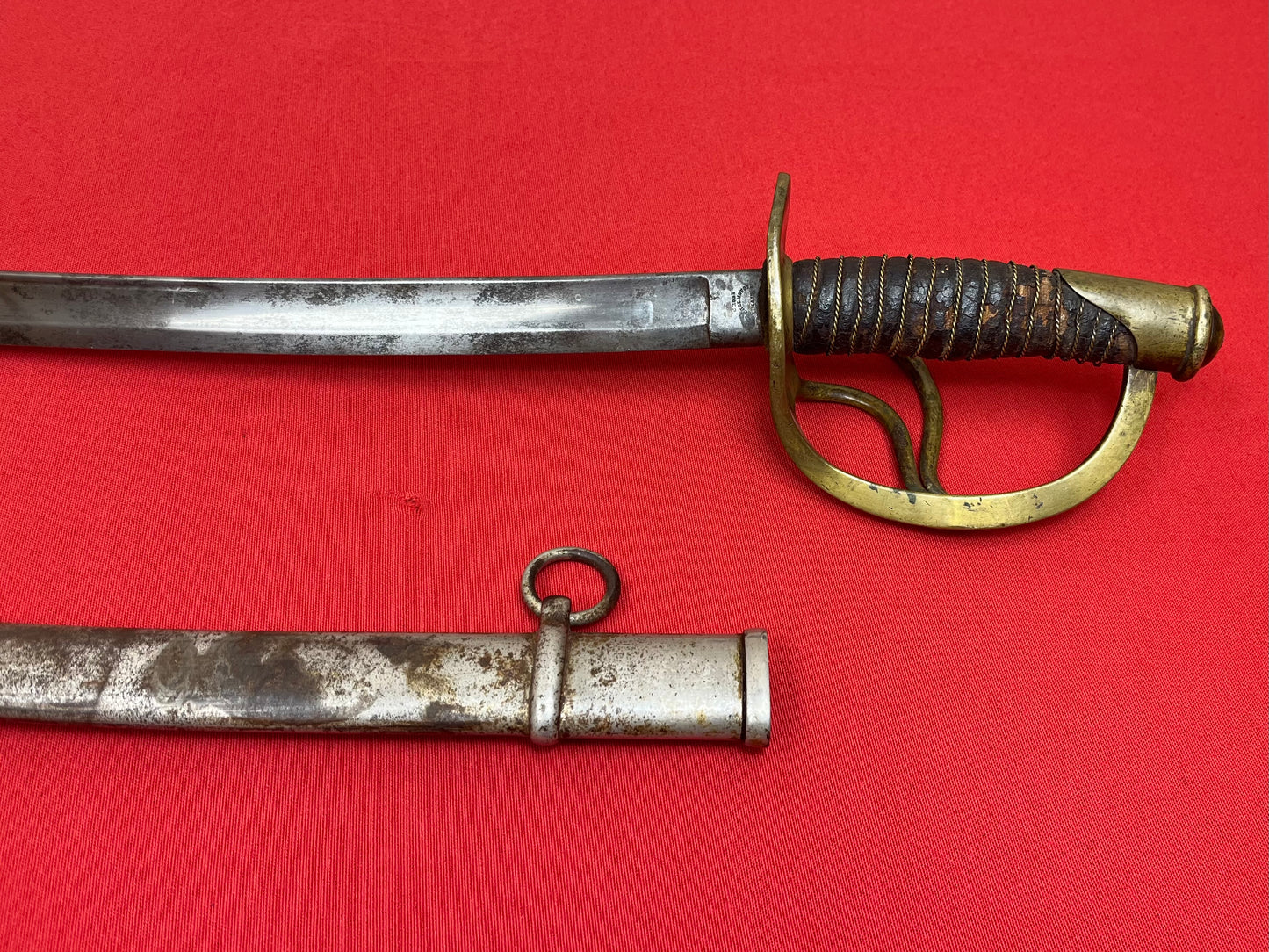 SCARCE - U.S. MODEL 1860 LIGHT CAVALRY SABER & SCABBARD BY - C. ROBY