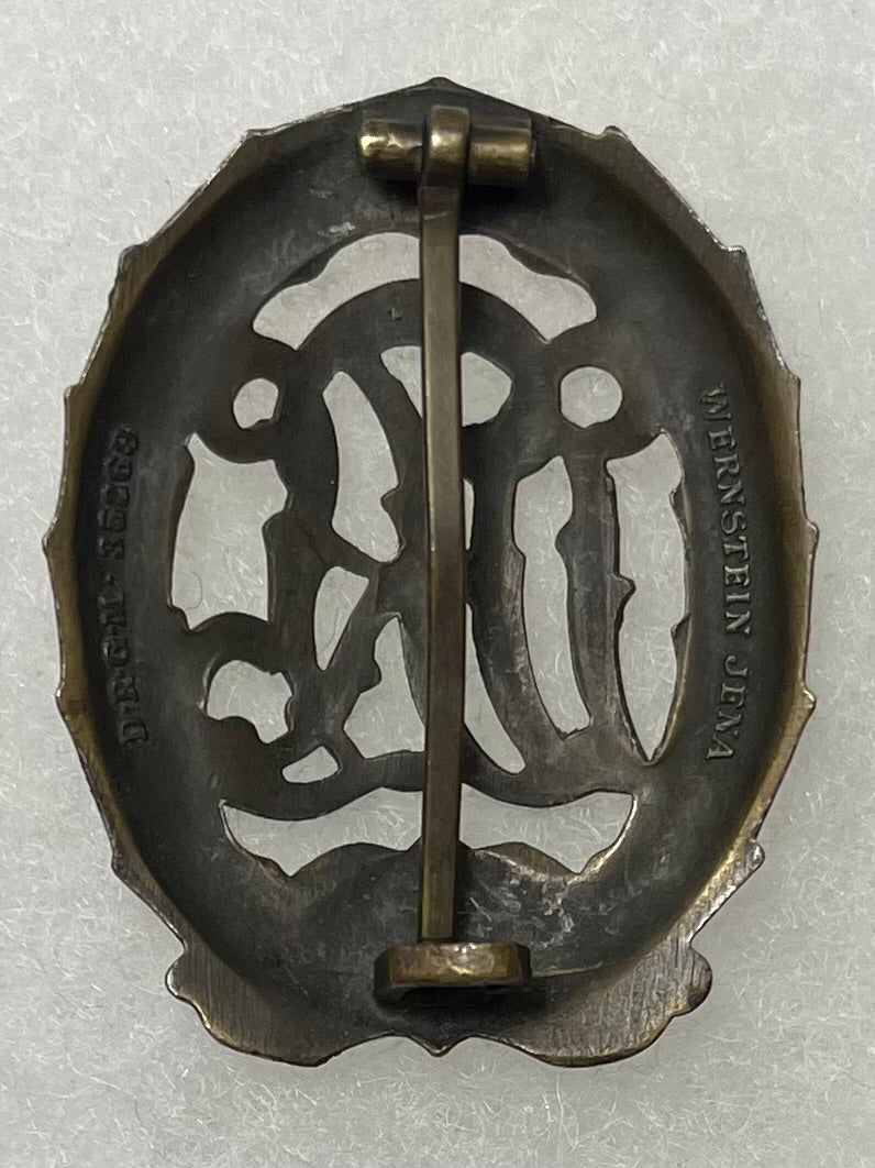 Original WWII German DRL (Deutsches Reichsabzeichen für Leibesübungen) Sports Badge by Wernstein Jena