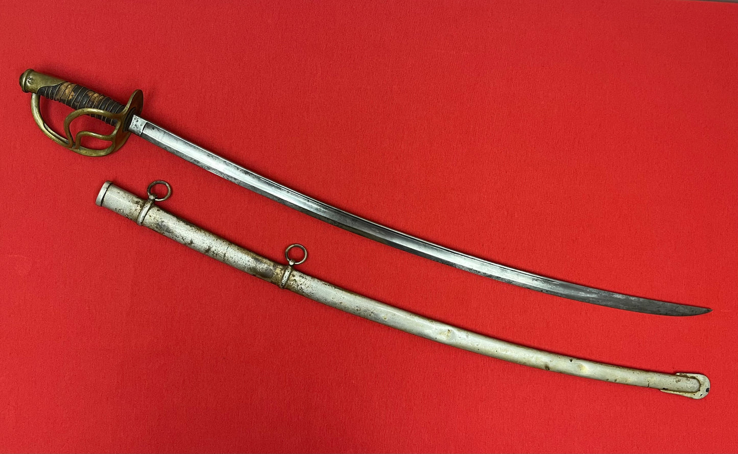 SCARCE - U.S. MODEL 1860 LIGHT CAVALRY SABER & SCABBARD BY - C. ROBY