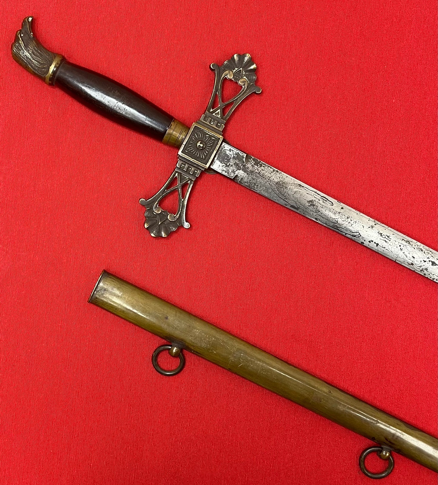 Pre-Civil War Militia Eagle Head Sword W.V.C Shield Circa 1830-50