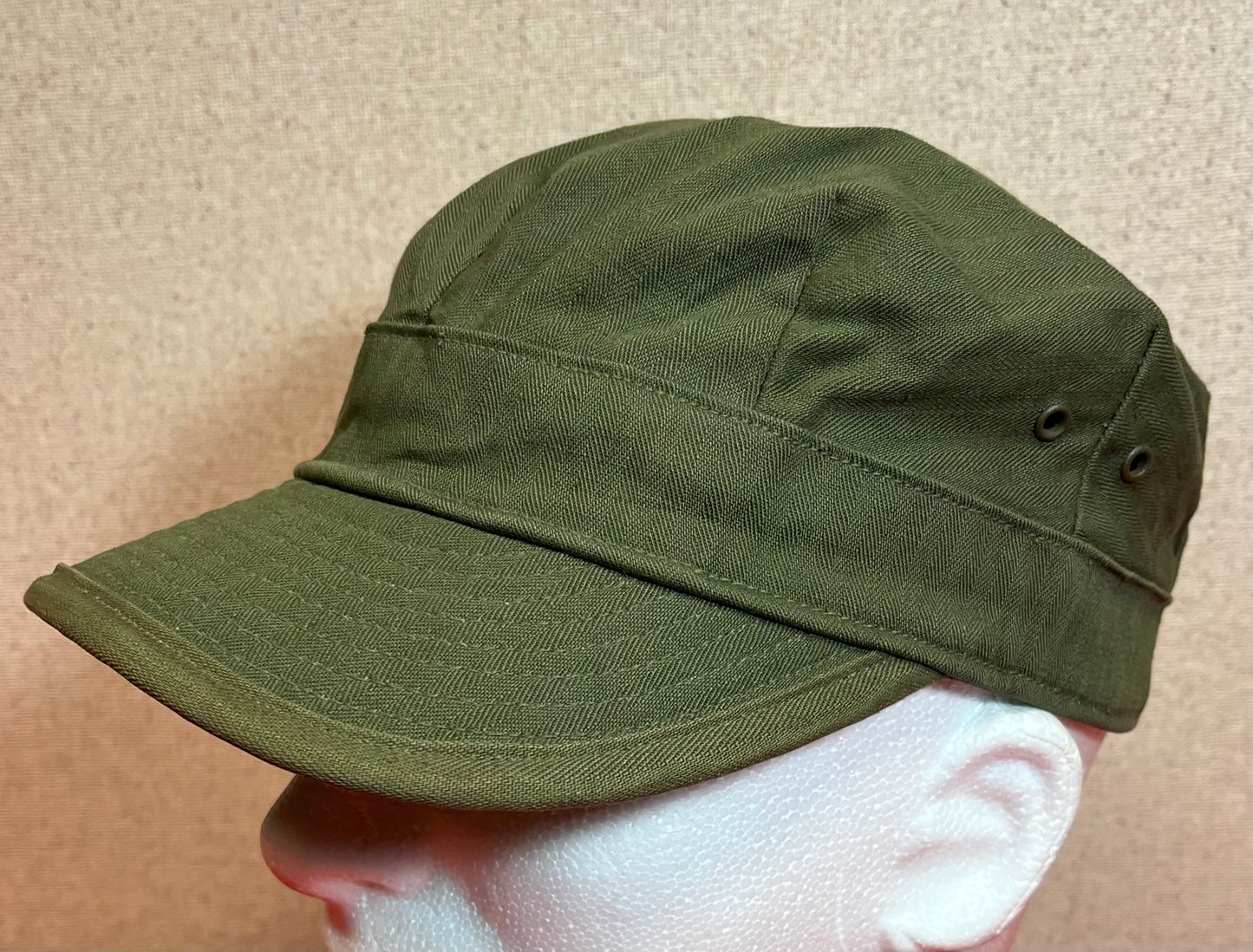 Original U.S. Army Fatique HBT Cap 1945 Pattern