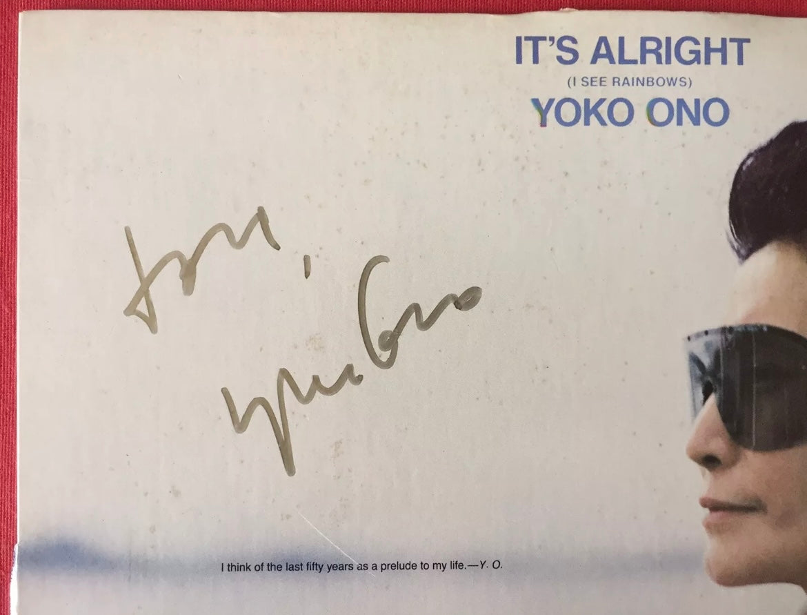 Yoko Ono- WHYY Radio Station LP Record (Personally Owned) & Signed Copy w/ Letter 1 of 50 Beatles!!!
