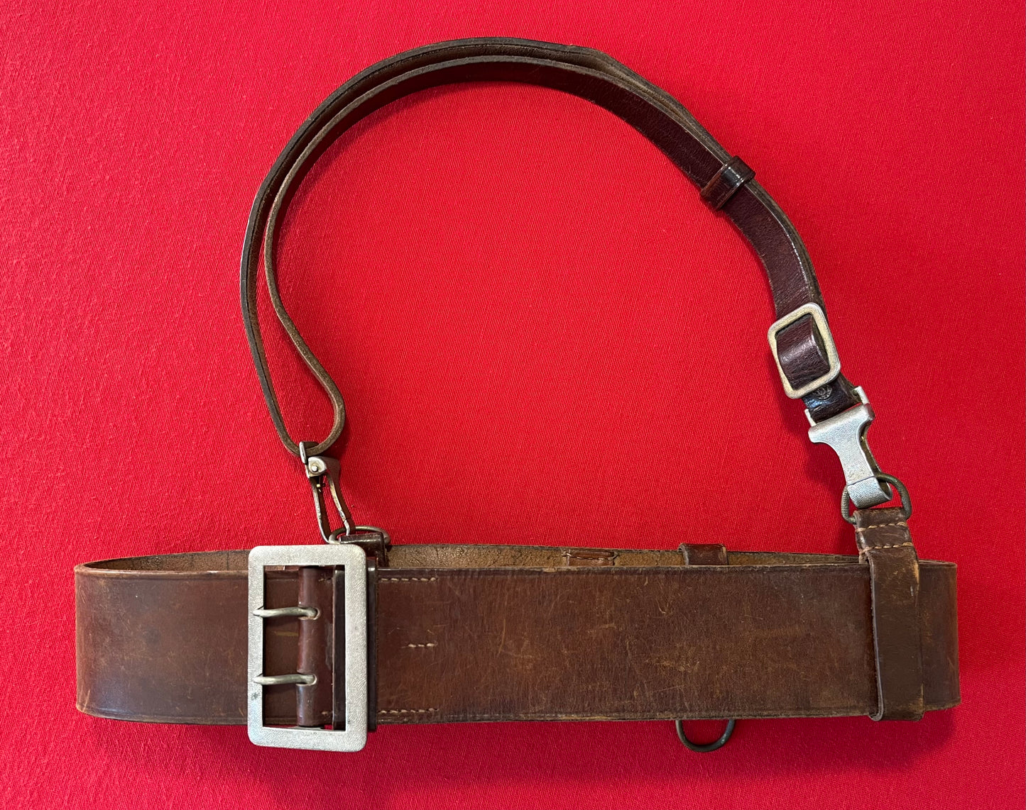 Authentic / WW2 German Political Leaders Belt & Cross Strap with Sword Hanger