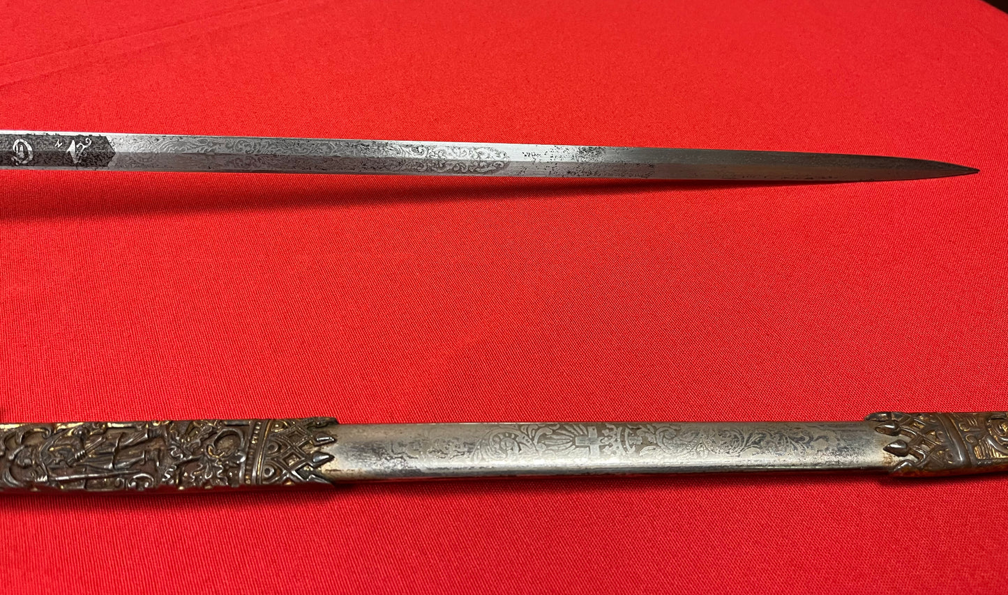 1890’s Knights Templar Fraternal Order Sword (Named & engraved) by Henderson-Ames Co.