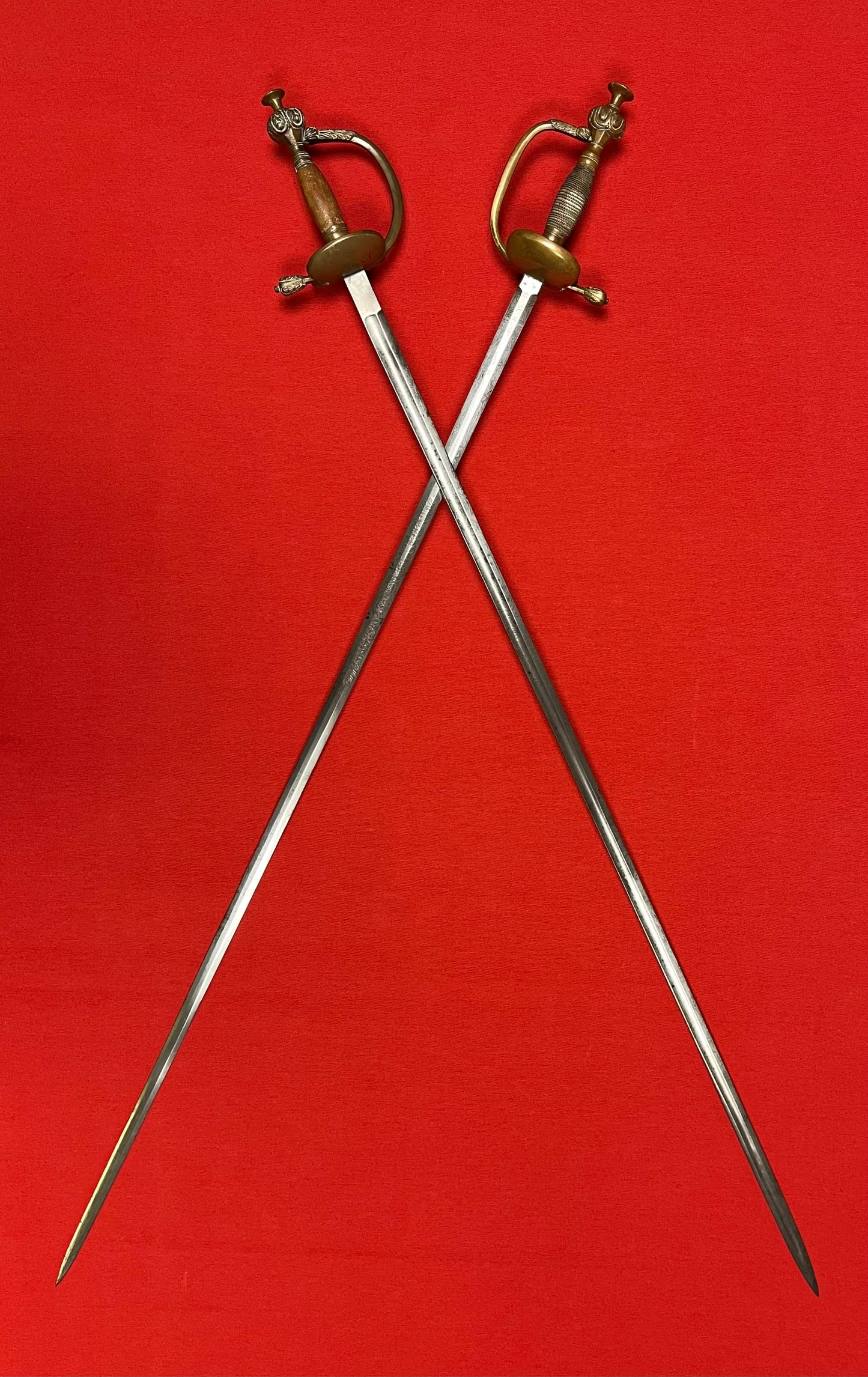 IMPERIAL GERMAN-PRUSSIAN OFFICER’S COURT SWORDS CIRCA 1880-90s ENGRAVED