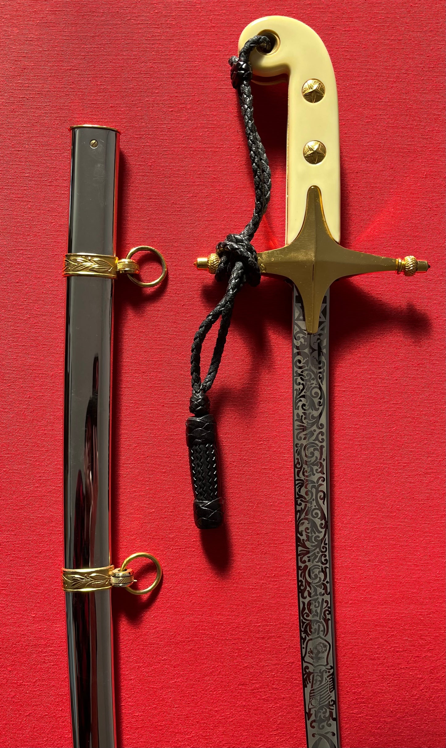 U.S Marine Corps Officer's Mameluke Sword by H.H Hilborn-Hamburger - German Made