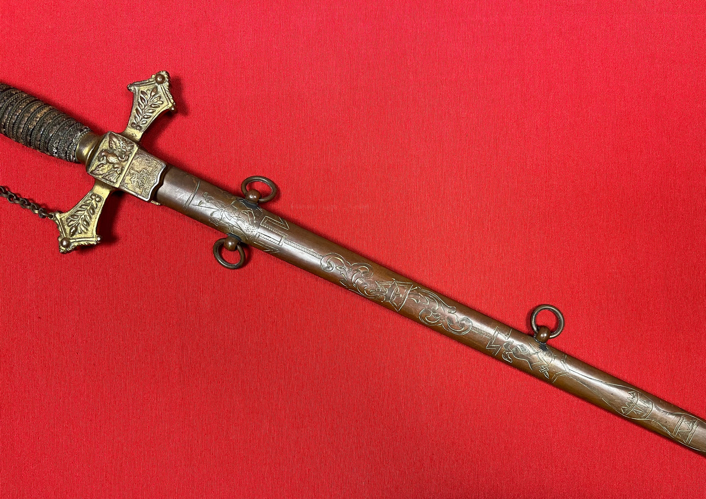 1872 Knights of the Golden Eagle Fraternal / Masonic Sword - Engraved