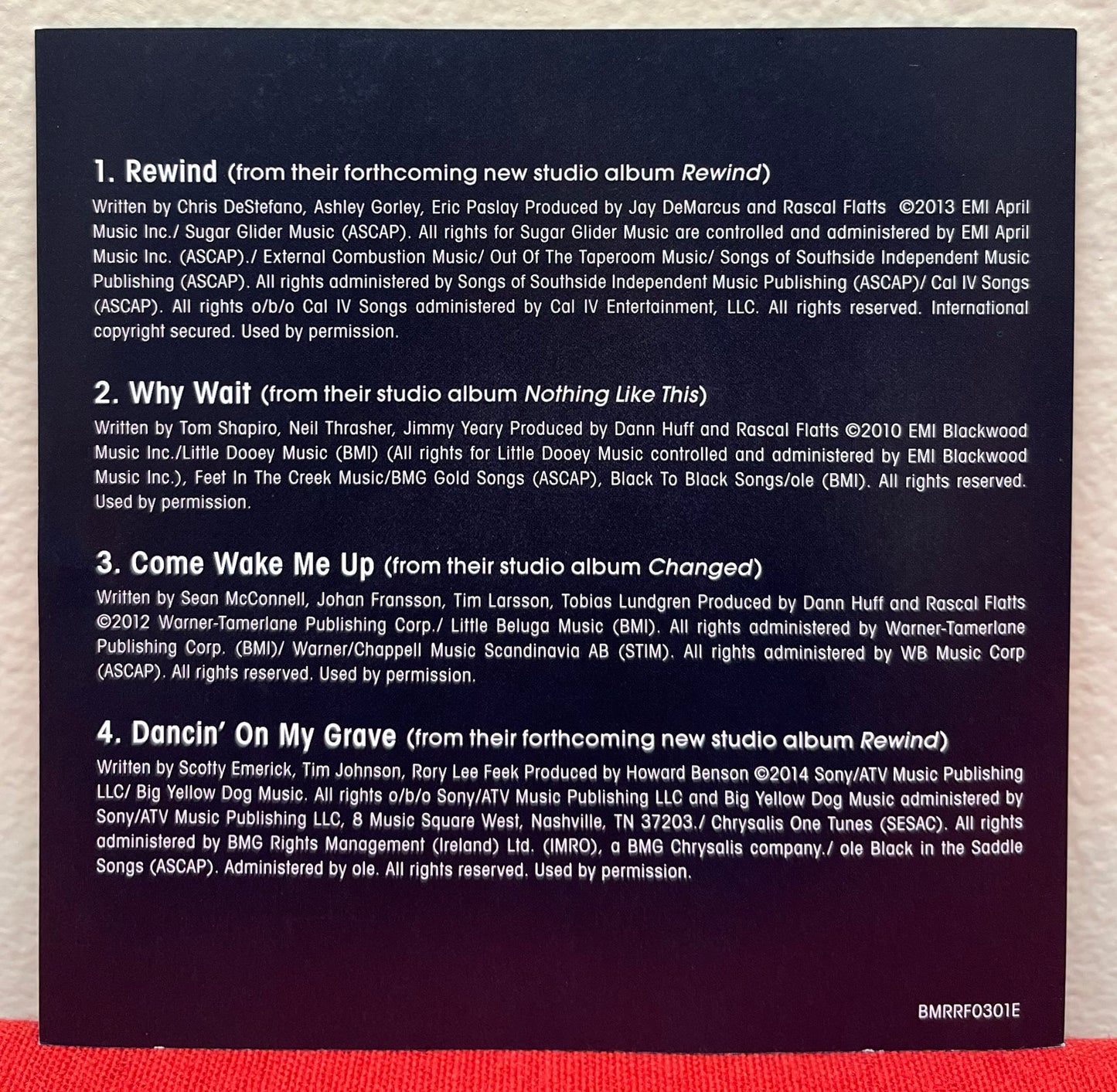 Rascal Flatts - Signed Rewind CD 2014 EP Big Machine Records Country Music Album