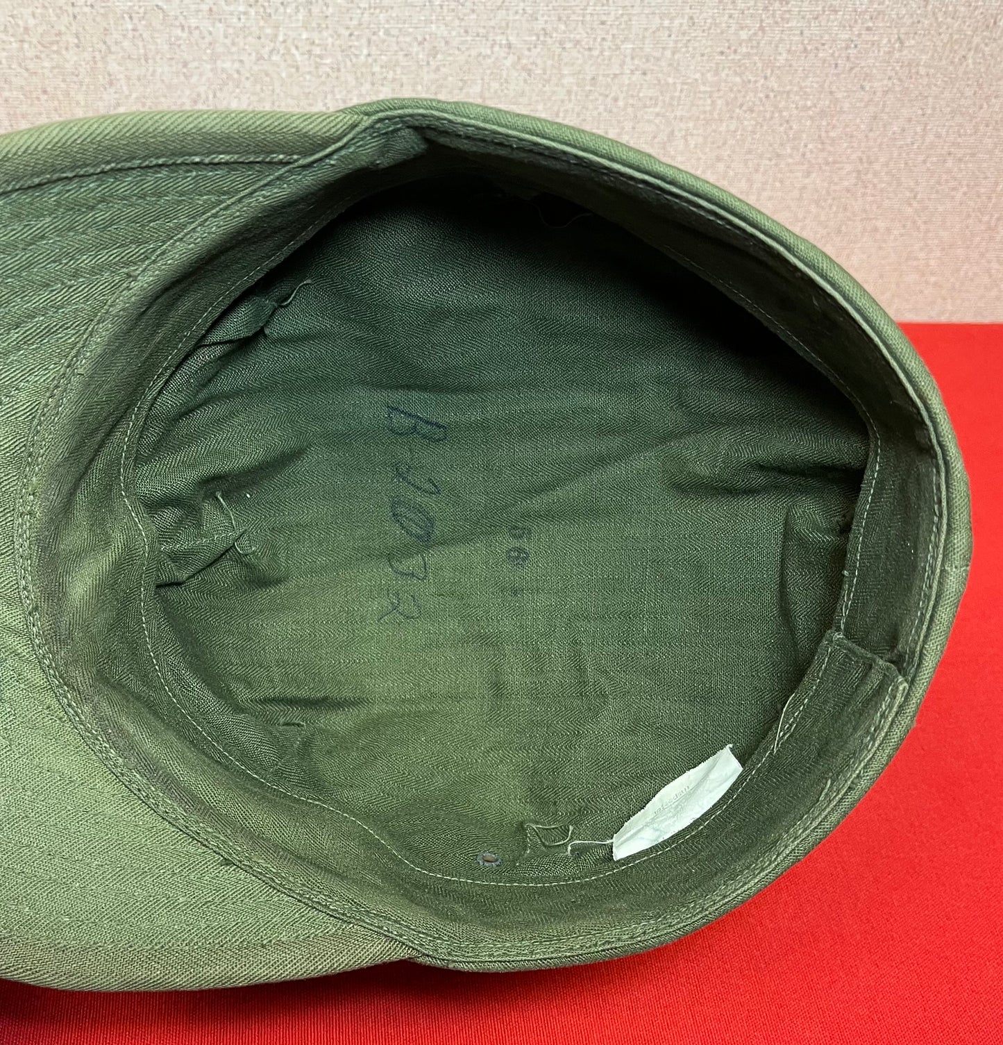 Original U.S. Army Fatique HBT Cap 1945 Pattern