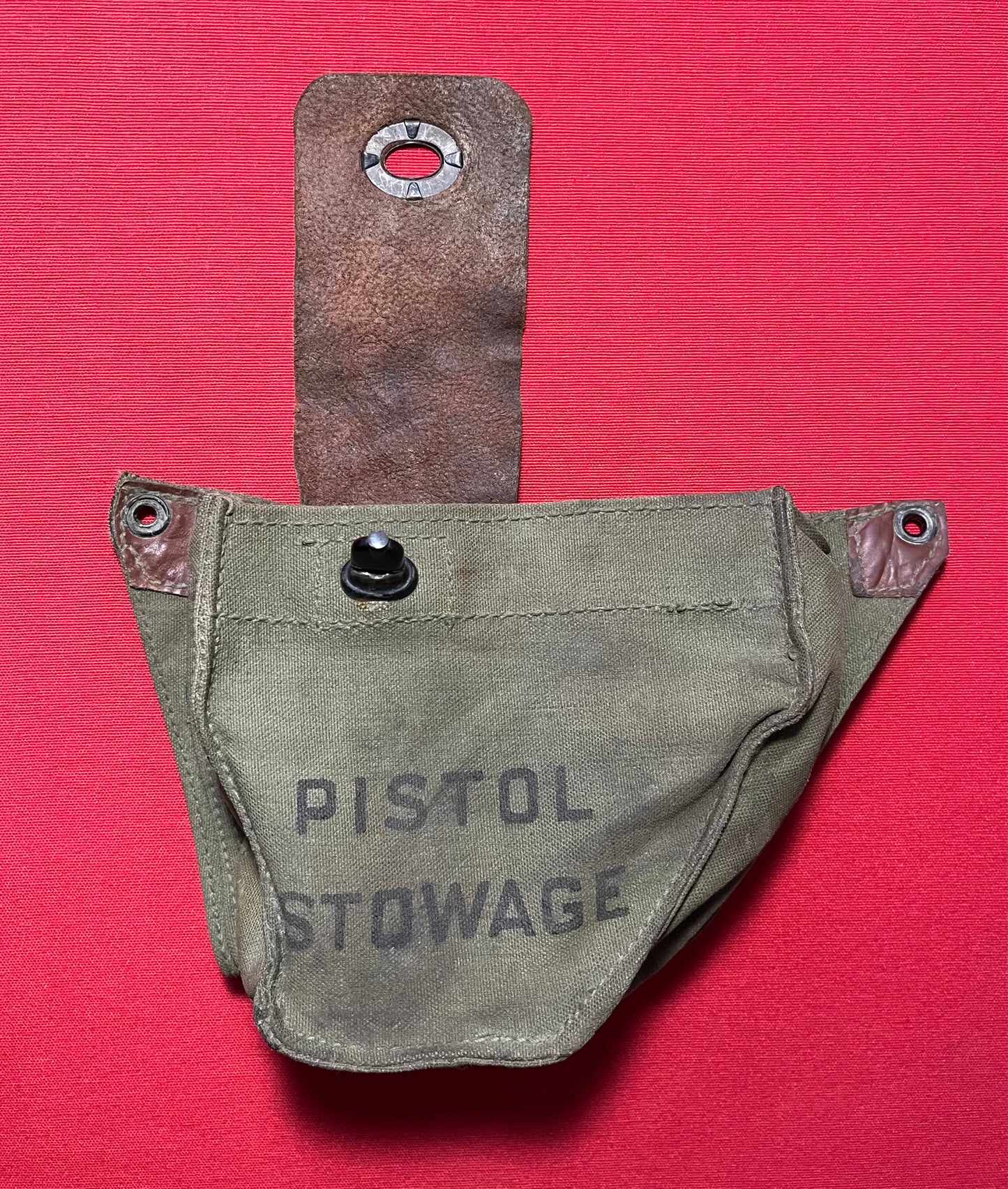 Original U.S. WWII 37mm M8 Pyrotechnic Signal Flare Pistol - Gun by SWC & Scarce Aircraft Stowage Wall Mounted Bag