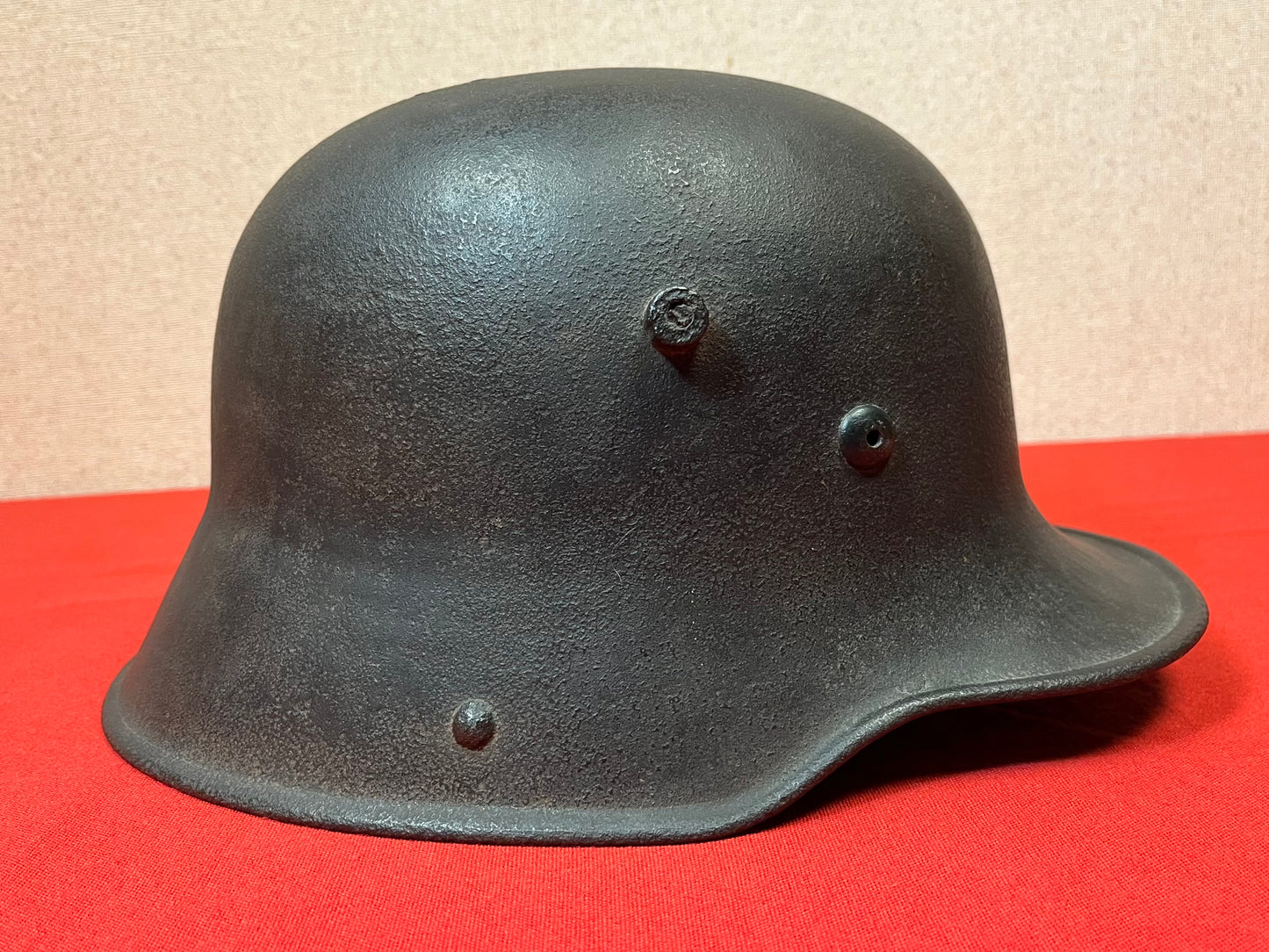 WWI GERMAN M1916 HELMET W/ TRANSITIONAL LINER & CHINSTRAP - TWO WARS !!!