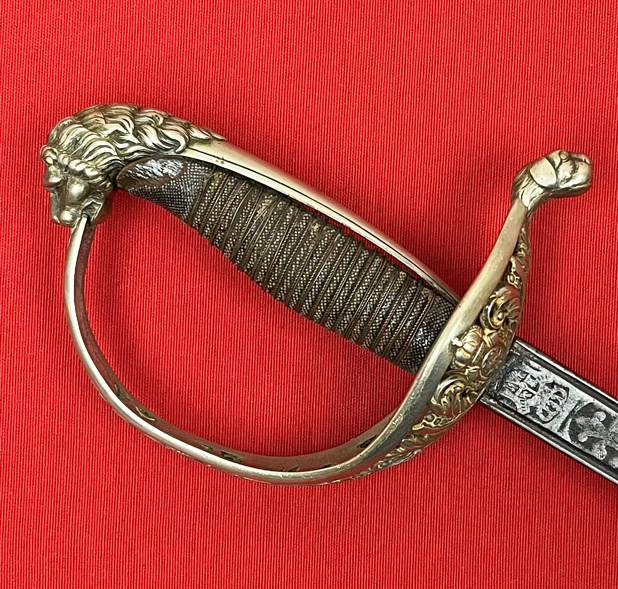 Pre-Spanish American War Spanish Officer’s (High Ranking) Silver Hilted Lions Head Sword Toledo Dated 1860