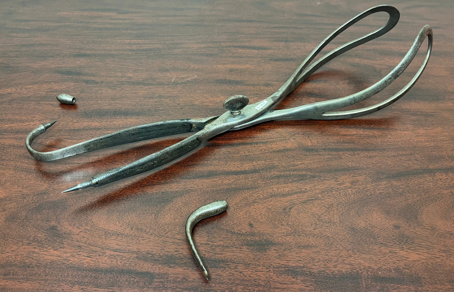 1801-1850 OBSTETRICAL BIRTHING FORCEPS LEVRET - ANTIQUE MEDICAL-CIVIL WAR ERA #6
