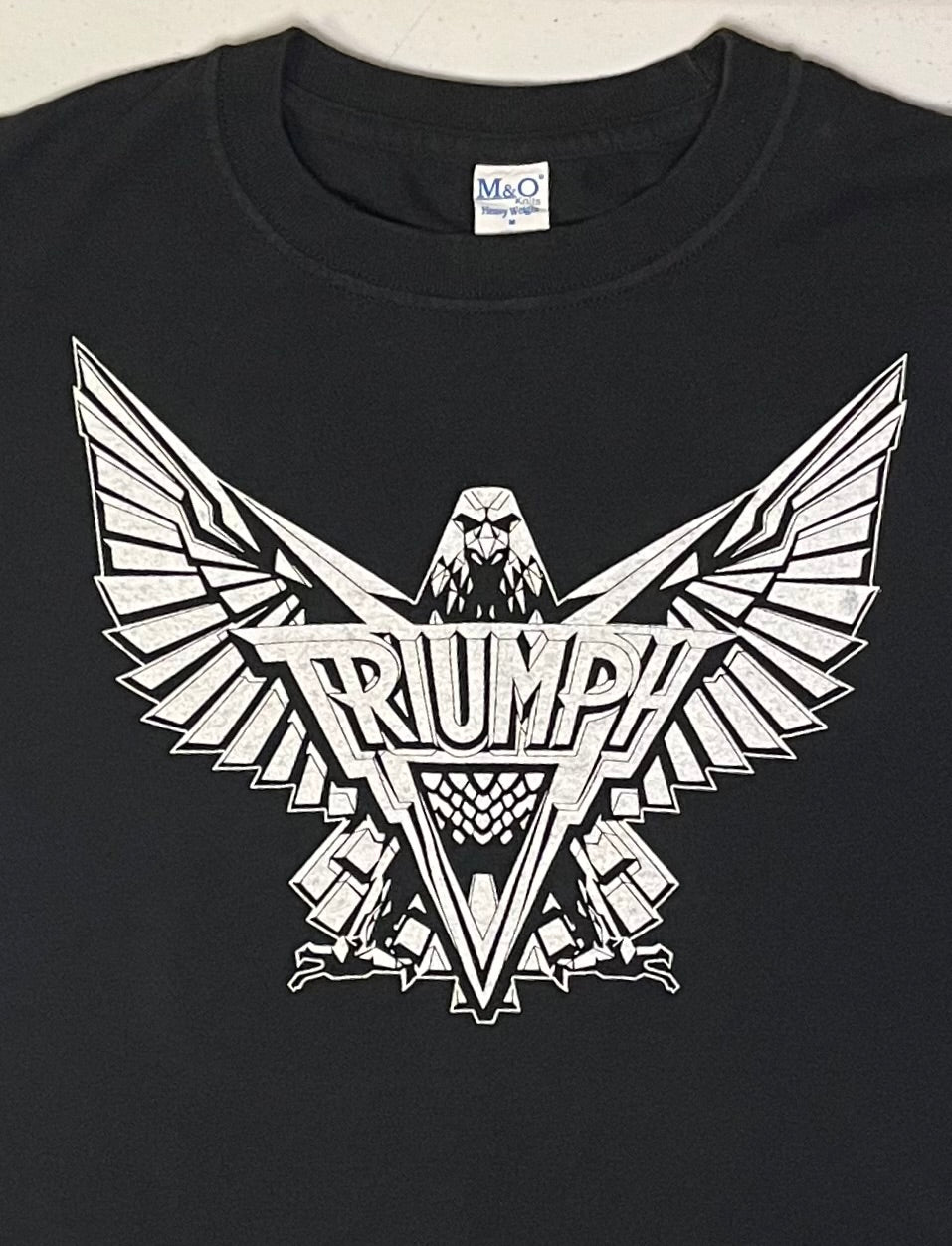 Vintage 80s-90s Triumph Band / Music T-Shirt by M&O Knits 100% Cotton - Medium