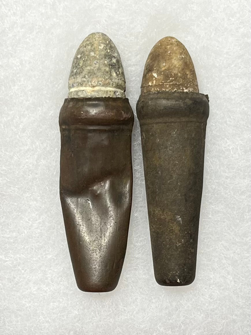 .54 CAL BURNSIDE CARBINE BULLETS IN DISPLAY CASE - CIVIL WAR