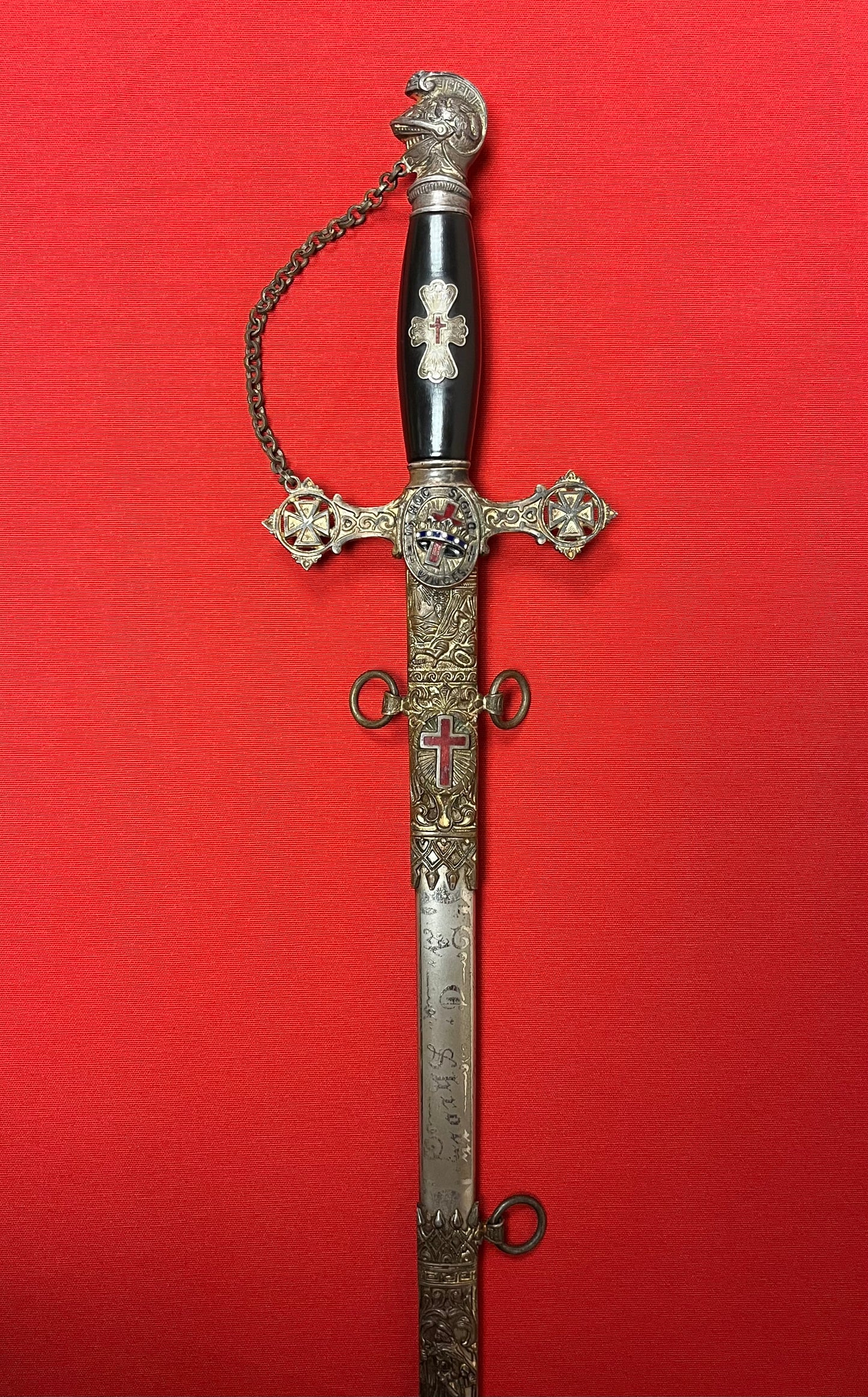 1890’s Knights Templar Fraternal Order Sword (Named & engraved) by Henderson-Ames Co.