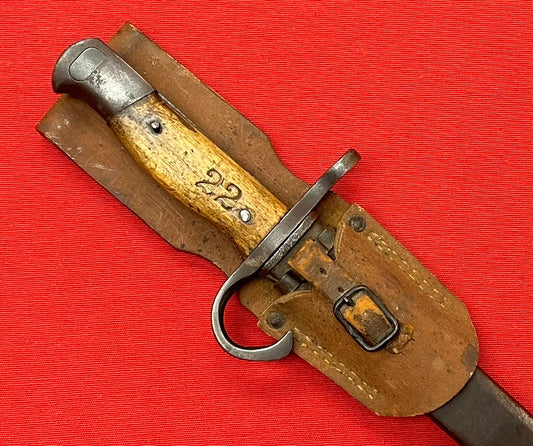 WW2 Japanese Arisaka Type 30 Bayonet & Scabbard W/ Frog